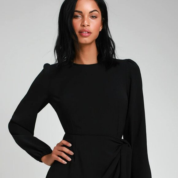 Lulus Believe it Or Knot Dress – Skater, Little Black Dress, Size S - Picture 3 of 7